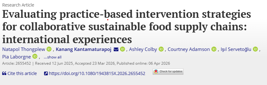 Evaluating practice-based intervention strategies for collaborative sustainable food supply chains: international experiences