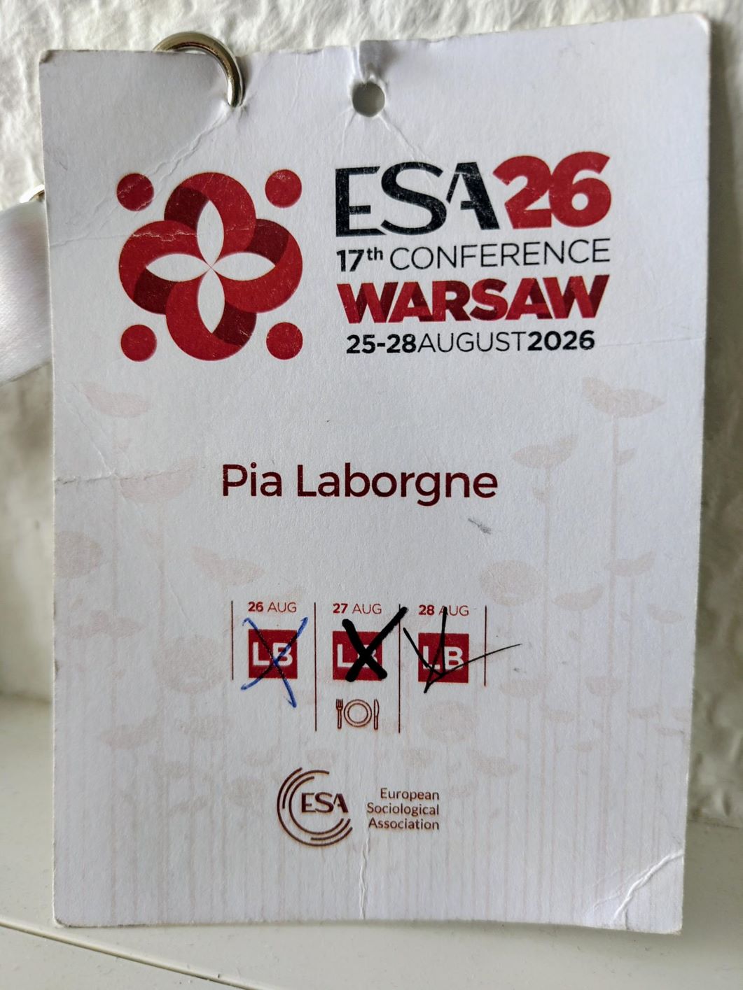 Badge of the conference