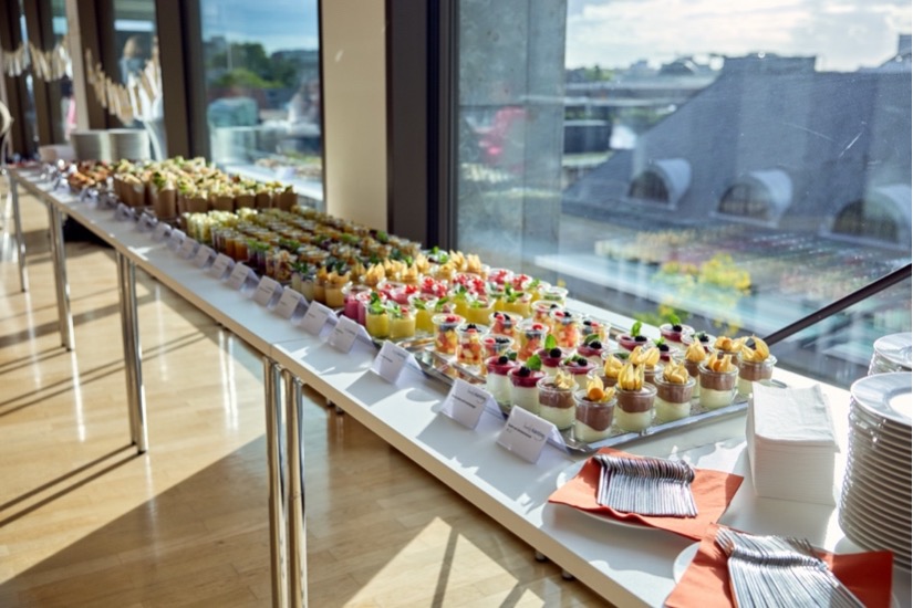 a photo of the buffet